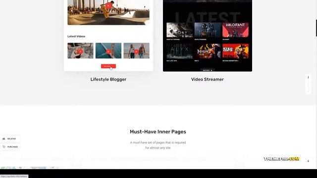 Redlens - Video Blogger WordPress Theme streamer video blogger Build Website смотреть онлайн