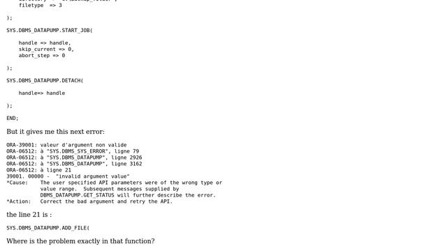 Databases: Datapump export смотреть онлайн