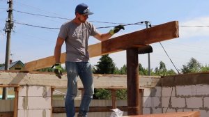 Как дёшево перекрыть длинный пролёт и монтаж мауэрлата на армопояс