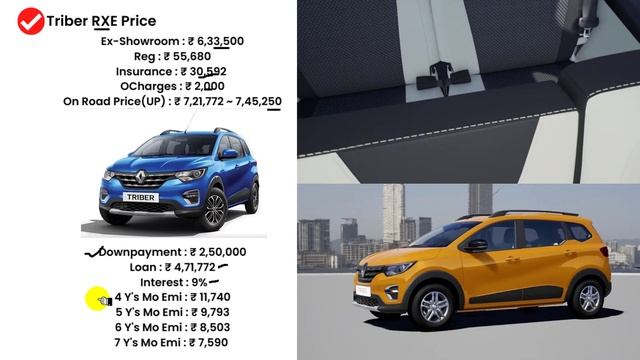 2023 Renault Triber Price | Renault triber rxe on road price 2023,loan price,emi,new downpayment смотреть онлайн