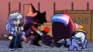 Human Impostor Kill (Double Kill But White and Black Impostor Vs White and Black Impostor Human)