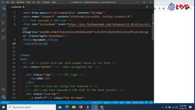 How to Create Menu Item With Icon and Text | Navbar With Icons HTML CSS смотреть онлайн