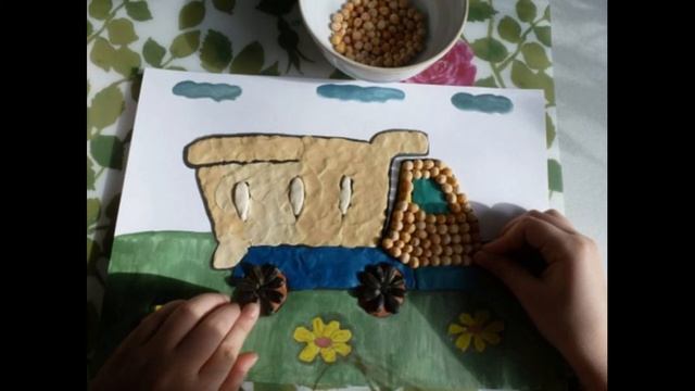 Мастер класс "Аппликация из круп. Техника вдавливания" смотреть онлайн