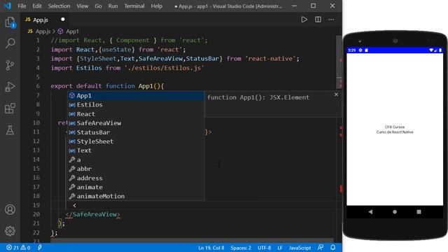 Componente StatusBar em React Native - Curso de React Native - Aula 24 смотреть онлайн