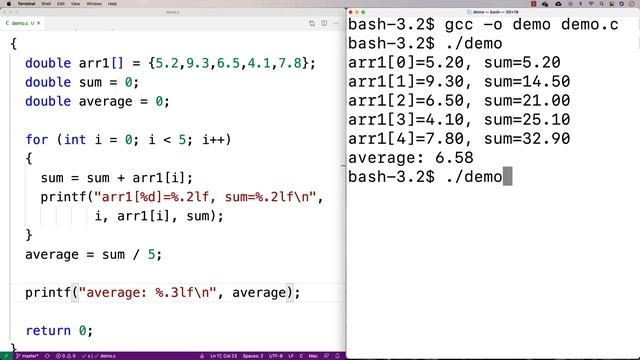 Compute the Average of an Array | C Programming Example смотреть онлайн