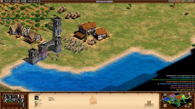 Age of Empires 2 HD: multiplayer, 4v4 Yucatan with Vikings. смотреть онлайн