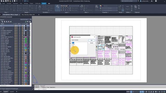 AutoCAD: How to copy or import layouts from one drawing to another смотреть онлайн