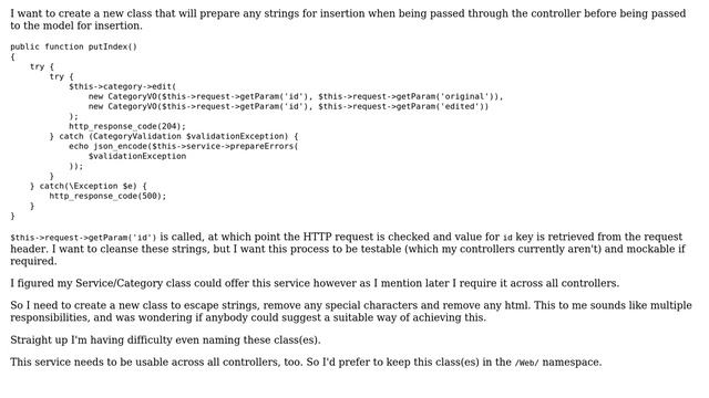 Software Engineering: Class that prepares strings from HTTP requests at PHP controller level смотреть онлайн