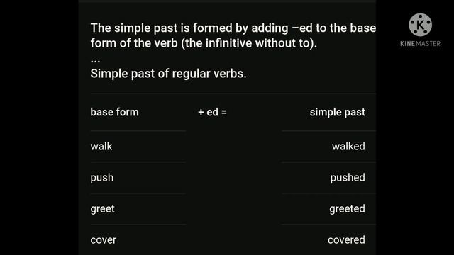 Verb. Simple past tense. Structure. Simple past regular and irregular verbs. Usage of simple past. смотреть онлайн