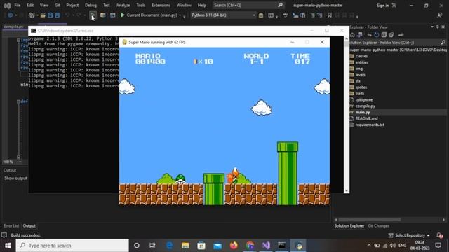 Create Super Mario Using Python смотреть онлайн