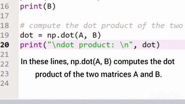 Calculating dot and vdot products using numpy.dot and numpy.vdot смотреть онлайн