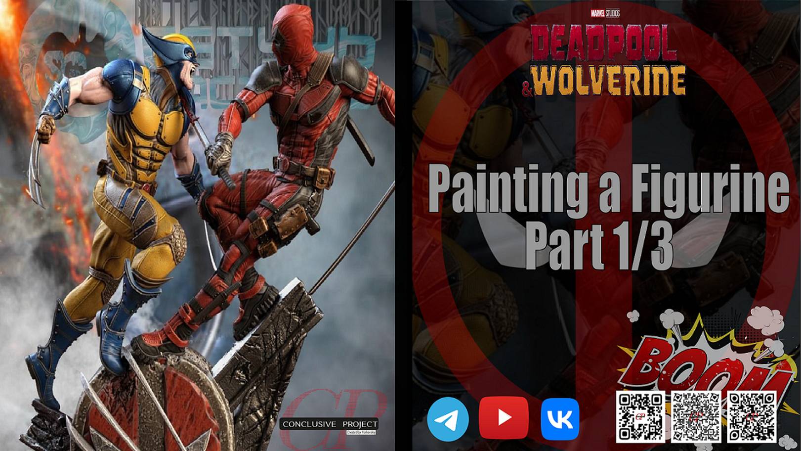 Deadpool & Wolverine Painting A Figurine 1