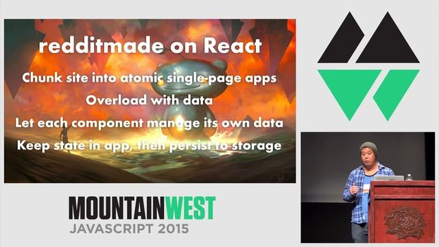 MountainWest JavaScript 2015 - ReactJS as the MVC by Zean Tsoi смотреть онлайн