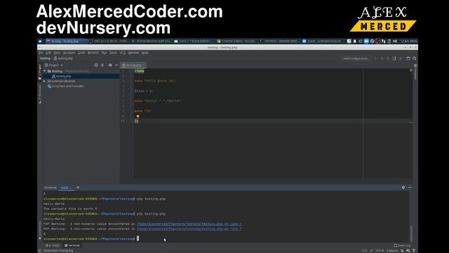 AM Coder - Intro to PHP 7.4/PHPStorm #2 - Variables, Conditionals, Loops, Strings смотреть онлайн