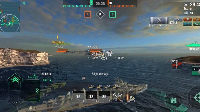 World of Warships Blitz - British premium cruiser "Plymouth" review смотреть онлайн