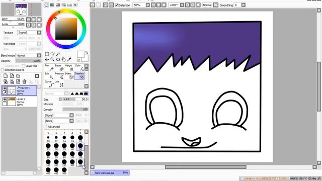 Урок рисования в Paint Tool Sai #1 смотреть онлайн