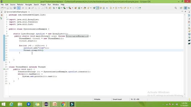 14. How to convert arraylist into synchronized arraylist / Why we need synchronized arrayList смотреть онлайн