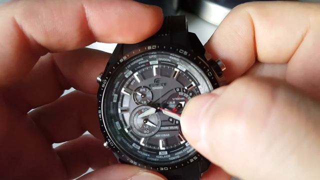 Обзор и настройка CASIO EDIFICE EQS-500C-1A1 (Review and setting) смотреть онлайн