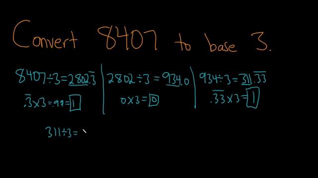 How to Convert from Decimal Form to Base 3 смотреть онлайн