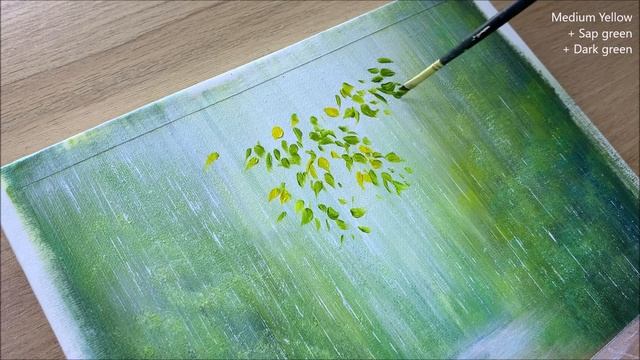 Daily Challenge # 224 / Acrylic / Melody Of Rain Painting