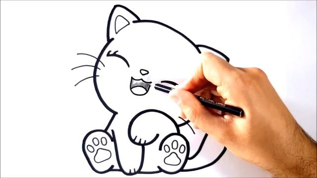 HOW TO DRAW A CAT EASY STEP BY STEP смотреть онлайн