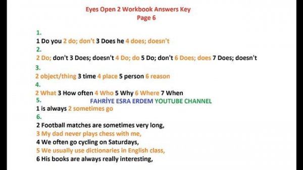 Eyes Open 2 Workbook Answers Key Page 6