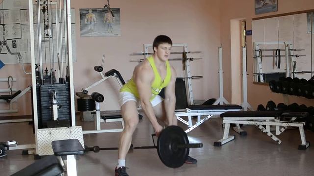 Тяга грифа с упором в наклоне или тяга Арнольда смотреть онлайн