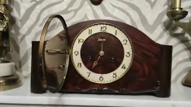 антикварные каминные часы JUNGHANS смотреть онлайн