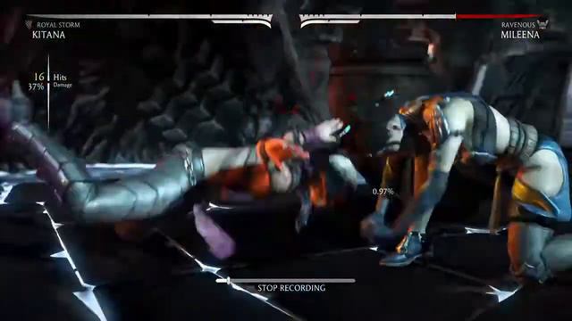 Mortal Kombat X - Kitana 18-hit 40% (W/ X-Ray) смотреть онлайн