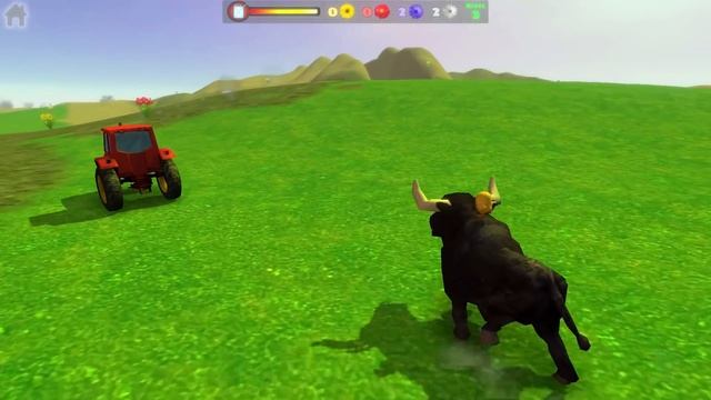 El Tractor escapando del Toro y el Pollito de la Granja смотреть онлайн