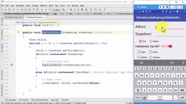 CheckBox, RadioButton, Switch Örneği - 2 смотреть онлайн