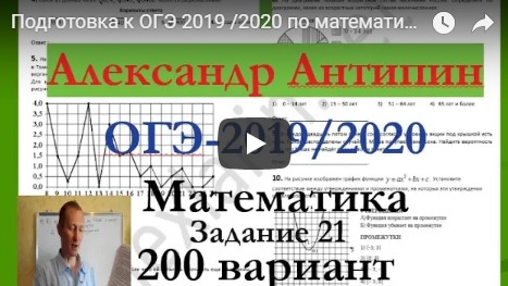 Подготовка к ОГЭ 2019 /2020 по математике.@Вариант - 200. # Задание 21. А.ЛАРИН. смотреть онлайн