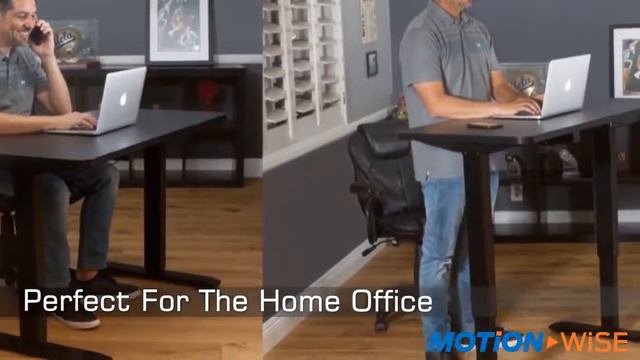 MotionWise Manager Series Electric Height Adjustable Desk with Drawer and USB Charger Port смотреть онлайн