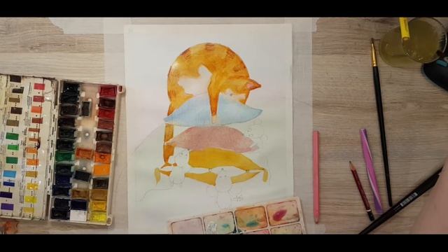 Как нарисовать КОТА/ уроки рисования для детей смотреть онлайн
