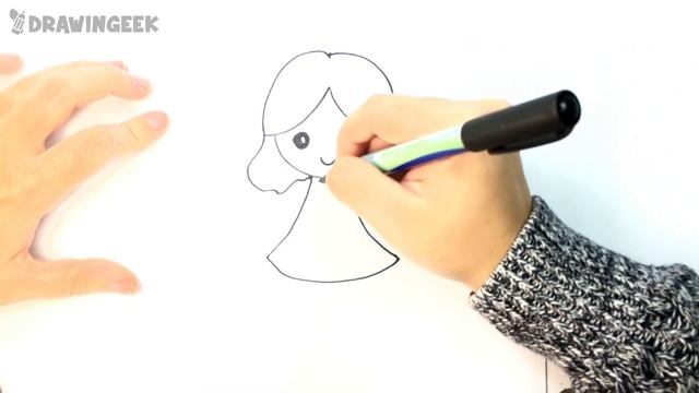 How to draw a Angel for Kids | Angel Easy Draw Tutorial смотреть онлайн