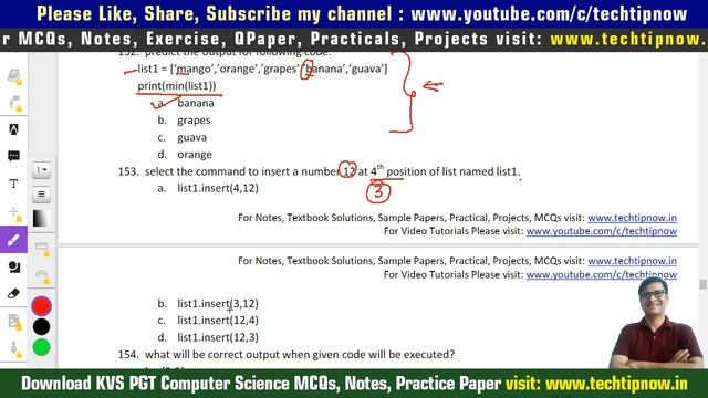 Python List MCQ | HPSC PGT Computer Science Test Series | KVS PGT CS Preparation MCQ смотреть онлайн