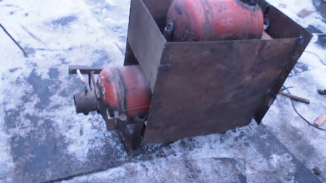 Как сделать буржуйку из газового баллона своими руками // furnace gas bottle смотреть онлайн