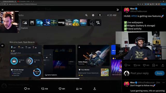 Huge PS5 UI Upgrade - Live Background Themes - New Widgets & More смотреть онлайн