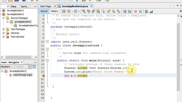 Calculate average of three numbers in Java смотреть онлайн