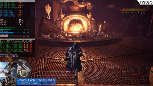 Monster Hunter World - ASUS ROG Strix G15 (2020) benchmark gameplay | GTX 1660 Ti + i7-10750H | смотреть онлайн