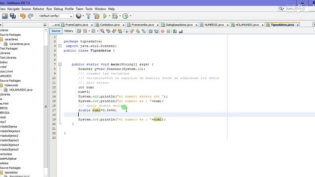 Tipo de datos en java Netbeans смотреть онлайн
