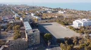 С высоты птичьего полёта. Город Приозёрск. Октябрь 2021 года