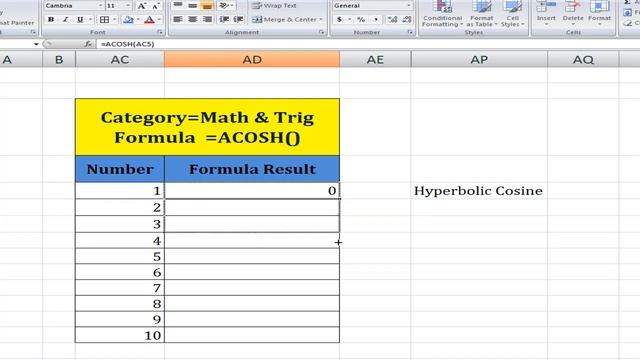 How To Use Acosh Formula In Excel,pi value in Excel,math shortcut in Excel, Excel Formula Series।। смотреть онлайн
