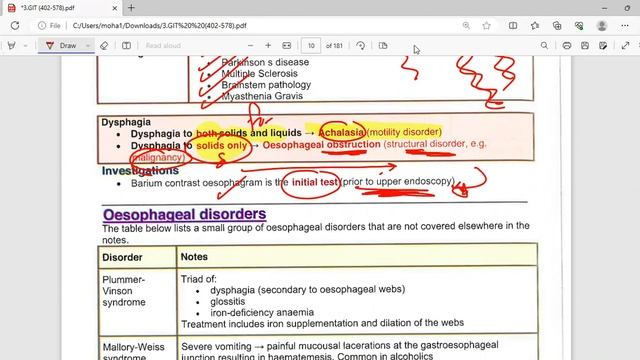 MRCP- GIT ( notes and notes ) - Esophageal diseases 1 смотреть онлайн
