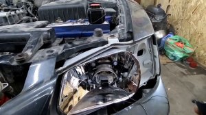 Топовый свет на Хендай Акцент | Bi LED линзы в фары | Линзы Aozoom , доработка головного освещения