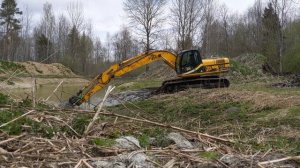 Очистка пруда Гусеничным Экскаватором!