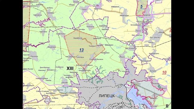 Карта охотничьих угодий Липецкой области. смотреть онлайн