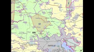 Карта охотничьих угодий Липецкой области.