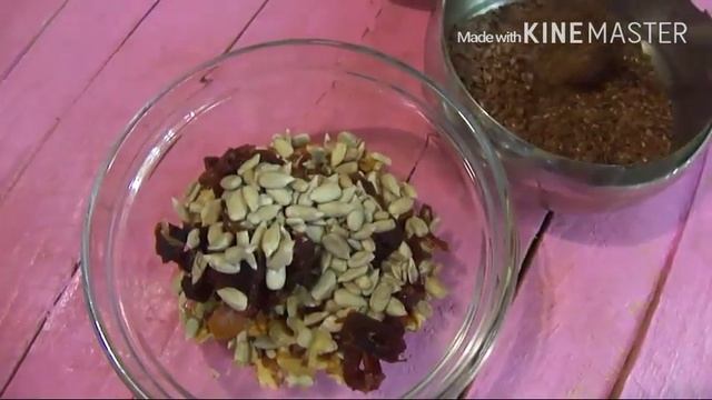 Полезная пп гранола с грецкими орехами и финиками