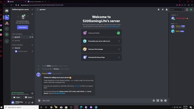 How to Add Groovy Bot ( Music Bot ) in your discord смотреть онлайн